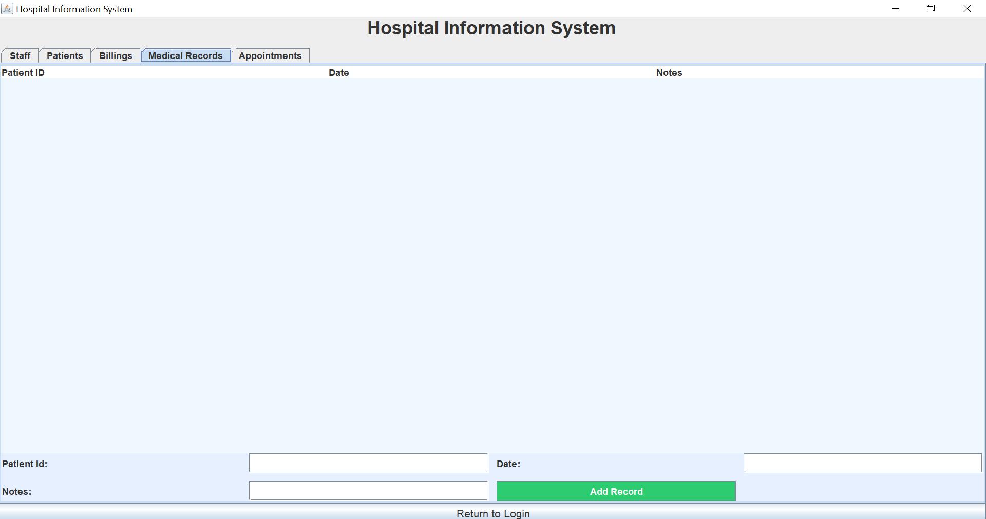 Hospital Management System UI